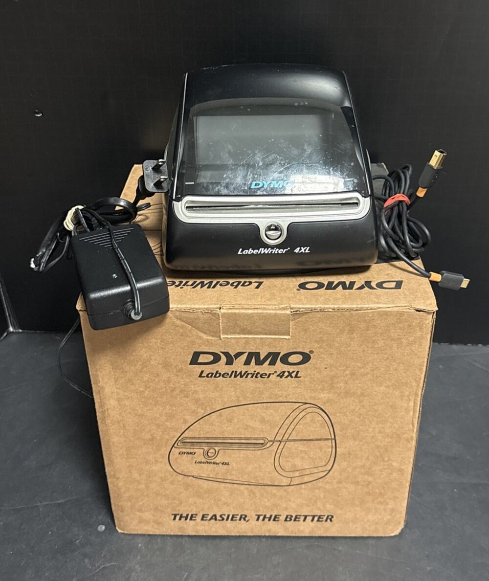 DYMO 4XL LabelWriter Shipping Label Printer Power Supply Print Cable 1738542